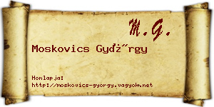 Moskovics György névjegykártya